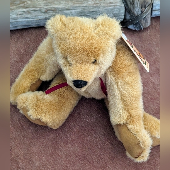 Vintage Russ Berrie & Co "Eureka" Fully Jointed Plush Bear - Picture 12 of 13